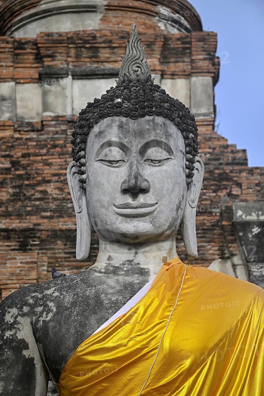 Buddha statue in Wat Yai Chai Mongkhon, Buddhist temple, Ayutthaya, Ayutthaya province, Thailand, Asia