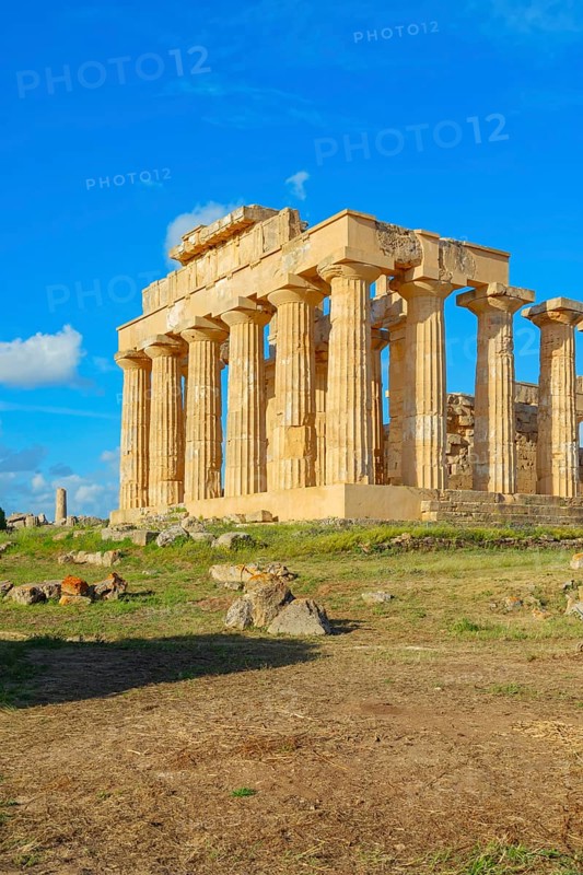 Temple of Hera or Temple E, Selinunte Archaeological Park, Selinunte, Trapani district, Sicily, Italy, Europe