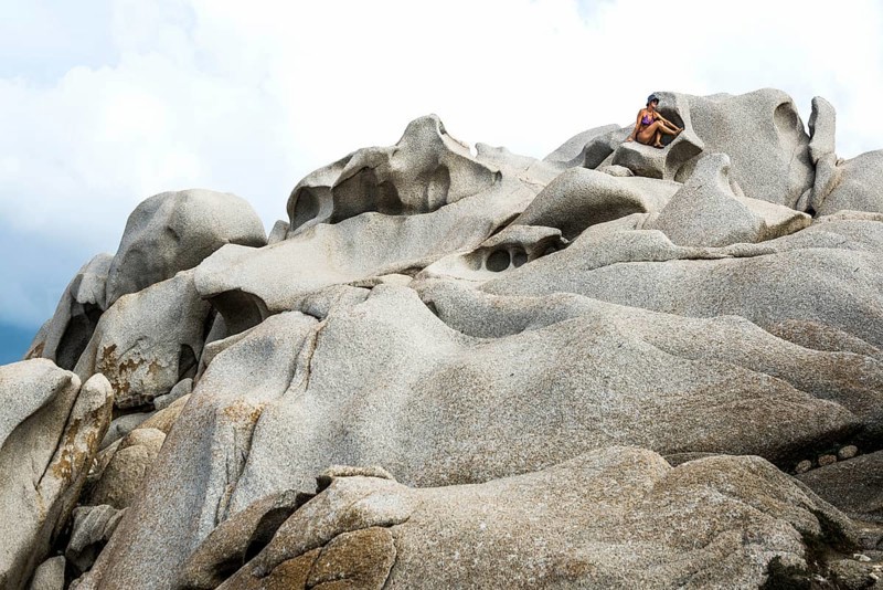 Bizarre and huge granite rocks by the sea, Capo Testa, near Santa Teresa di Gallura, Sardinia, Italy, Europe