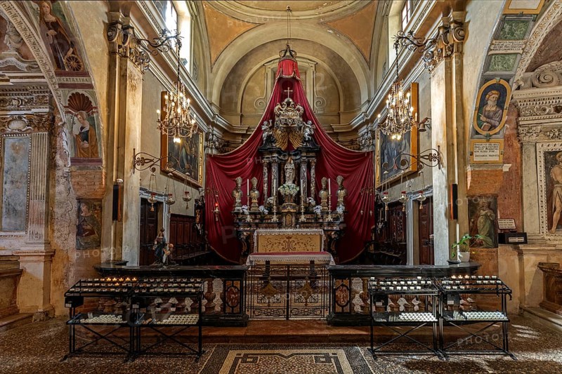 Church, Parish Church of Santa Maria del Sasso, interior view, Morcote, Lake Lugano, Lago di Lugano, Canton Ticino, Switzerland, Europe
