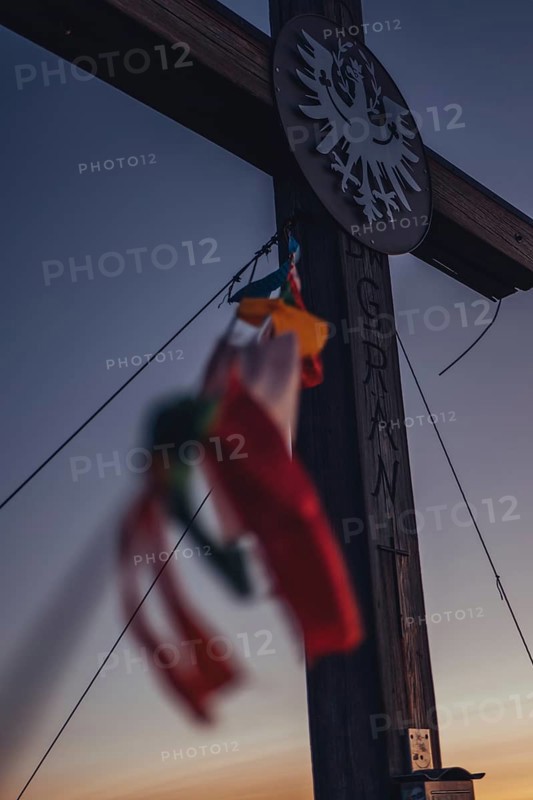 Sunrise photographed from the Aggenstein summit