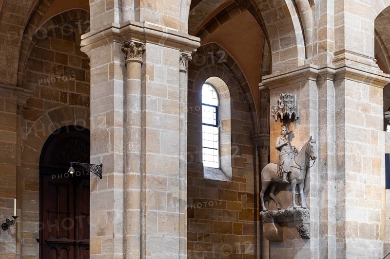 The Bamberg Horseman, equestrian statue in Bamberg Cathedral, Bavaria, Germany, Europe