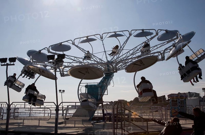Funfair rides on the pier at Clacton, Essex, England, United Kingdom, Europe
