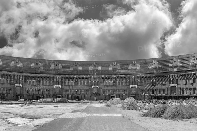 Inner courtyard of the Congress Hall, unfinished National Socialist monumental building on the Nazi Party Rally Grounds, Nuremberg, Middle Franconia, Bavaria, Germany, Europe