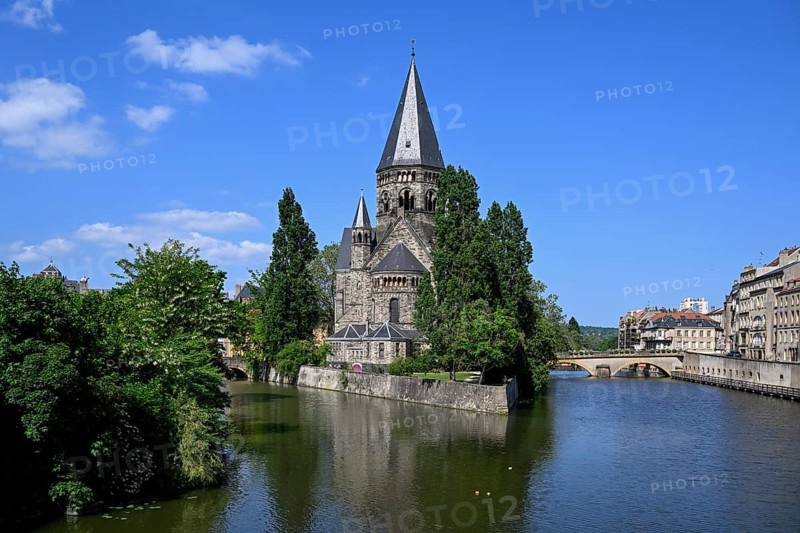 Temple Neuf church on the Moselle, Protestant town church, Metz, Grand Est region, France, Europe