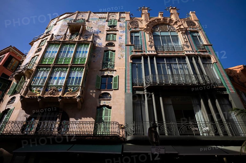 Art Nouveau building Can Forteza-Reym, inspired by Antoni Gaudí, Palma de Majorca, Majorca, Balearic Islands, Balearic Islands, Spain, Europe