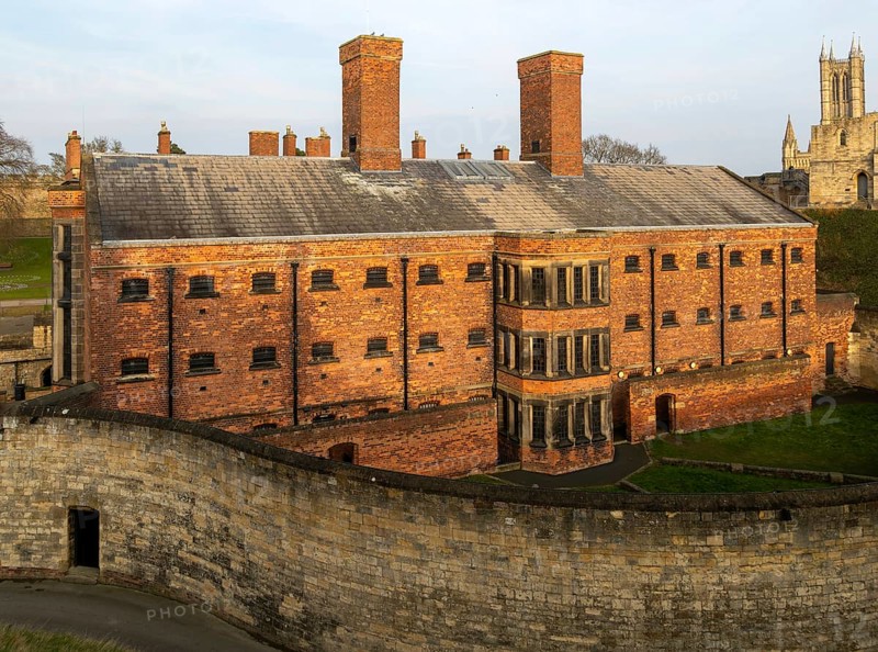 Exterior of Victorian jail museum, Lincoln Castle, city of Lincoln, Lincolnshire, England, UK