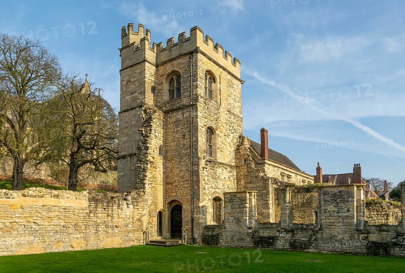 Ruins of medieval Bishops' Palace, city of Lincoln, Lincolnshire, England, UK