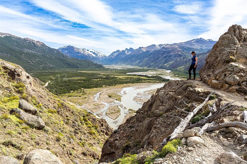 Rio de Las Vueltas, Laguna de los Tres Trail, Mount Fitz Roy, El Chaltén, Santa Cruz Province, Argentina, South America