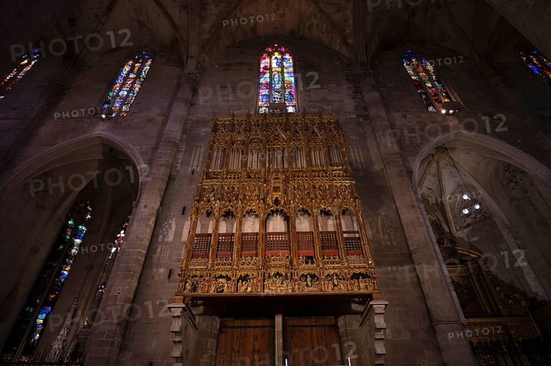 Organ by Gabriel Tomàs and Josep Boschm, interior, La Seu, Basilica de Santa Maria, Cathedral of St Mary, Palma de Majorca, Majorca, Balearic Islands, Balearic Islands, Spain, Europe