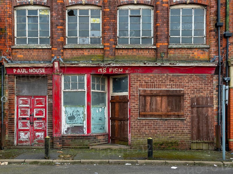 Derelict empty disused property in Grimsby docks, an area known locally as the Kasbah, north east Lincolnshire, England, UK