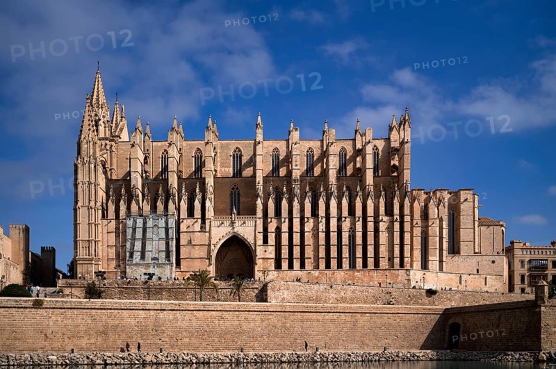 La Seu, Basilica de Santa Maria, Cathedral of St Mary, Palma de Majorca, Majorca, Balearic Islands, Balearic Islands, Spain, Europe