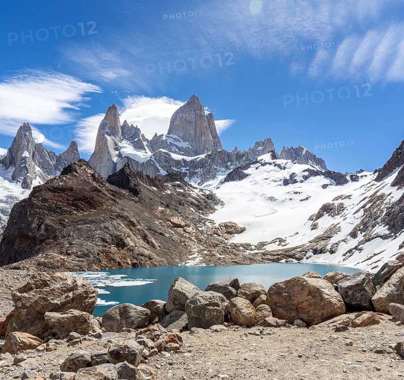 Laguna de los Tres, Laguna de los Tres Trail, Mount Fitz Roy, El Chaltén, Santa Cruz Province, Argentina, South America