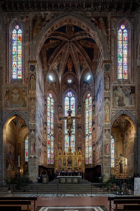 Florence, Florence, Santa Croce, interior, main choir chapel