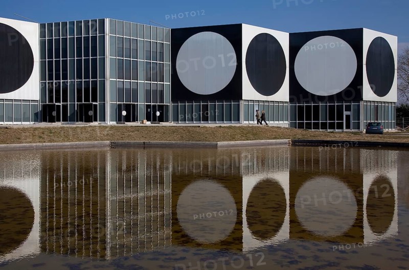 Aix en Provence, Vasarely MuseumBuilt 1973-76 Entrance building and northern part of the building with binary change of façade design Aix en Provence
