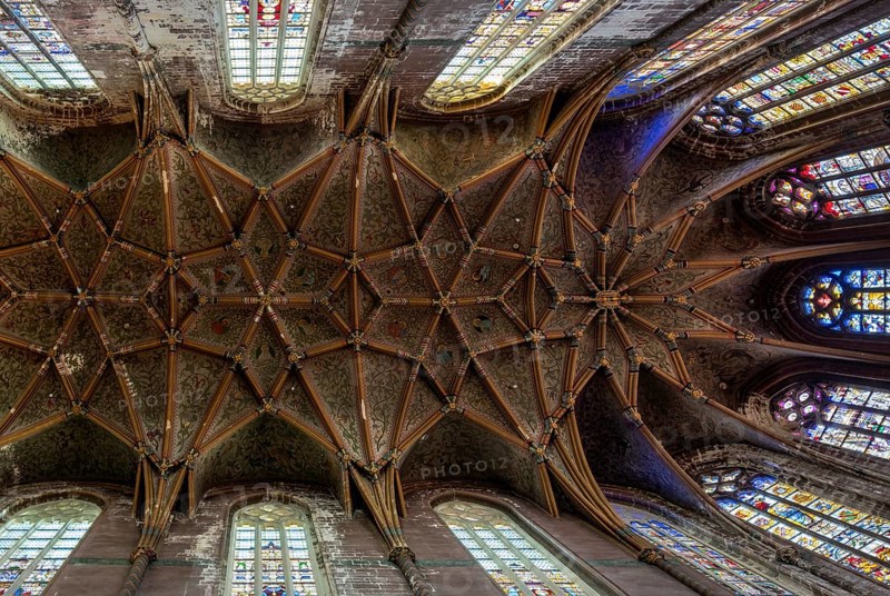 Liège, Liege, Basilica of St Martin (Basilique Saint-Martin), choir vault