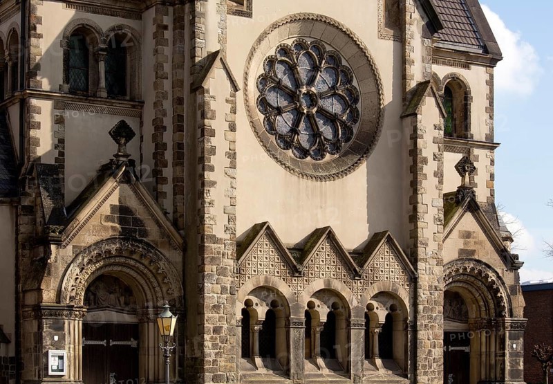 Built in 1902/1904 by Prof. Eduard Arnold, west façade, St., Sankt, Saint