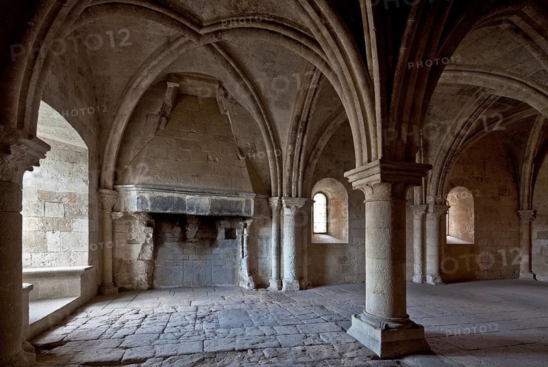Cistercian monastery founded in 1144, church built 1175-1220, monks' hall or warming room also used as scriptorium, partial view to the east, St., Sankt, Saint