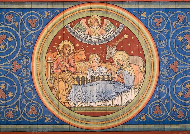 Built in 1893, ceiling paintings by Adolf Quensen, St., Sankt, Saint