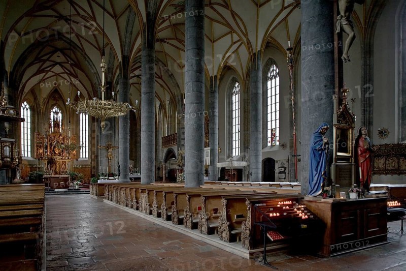 Austria Schwaz/Tyrol St Mary's Assumption. Interior facing south-east, St, Saint, Saint