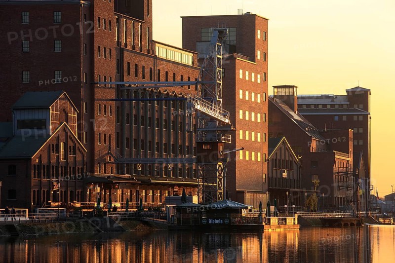 View of the south side, Werhahnmühle and harbour forum
