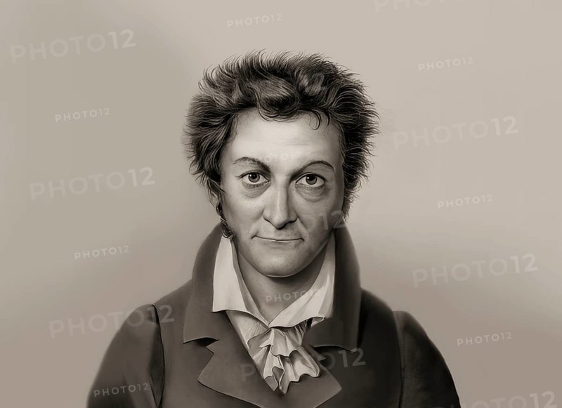 Ernst Theodor Amadeus Hoffmann, or E. T. A. Hoffmann, 1776 - 1822, German Romantic author of fantasy and horror, jurist, composer, music critic, and caricaturist, digitally edited