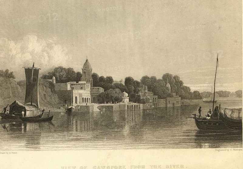 View of Cawnpore from the river, Kanpur, Uttar Pradesh, India, Asia