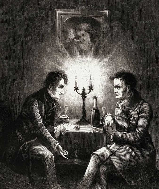 E. T. A. Hoffmann, 1776 - 1822, German Romantic author of fantasy and horror, together with Ludwig Devrient, German actor