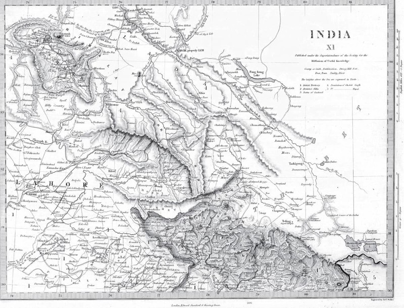 A map of India for the diffusion of useful knowledge