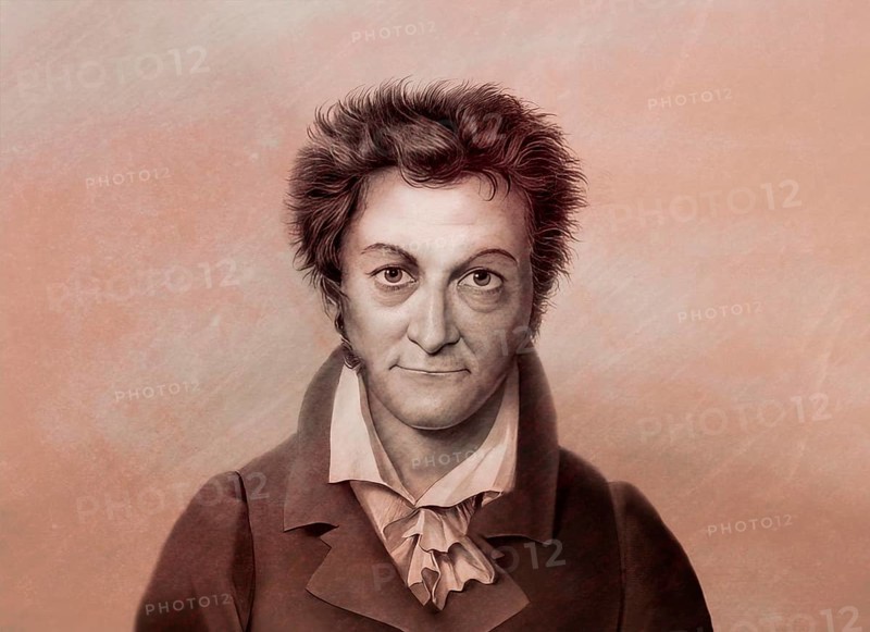 Ernst Theodor Amadeus Hoffmann, or E. T. A. Hoffmann, 1776 - 1822, German Romantic author of fantasy and horror, jurist, composer, music critic, and caricaturist, digitally edited
