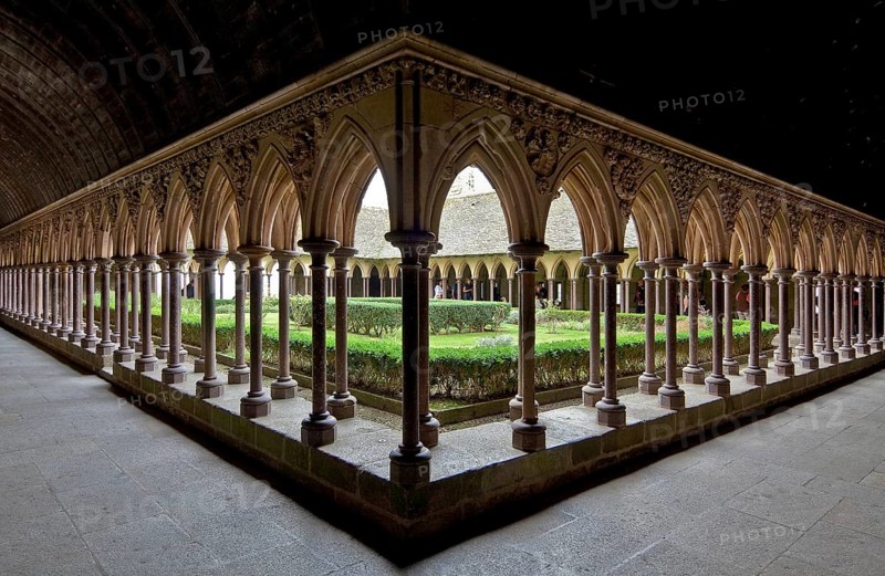 Left southern and right eastern cloister wings, built 1225-28, St., Sankt, Saint