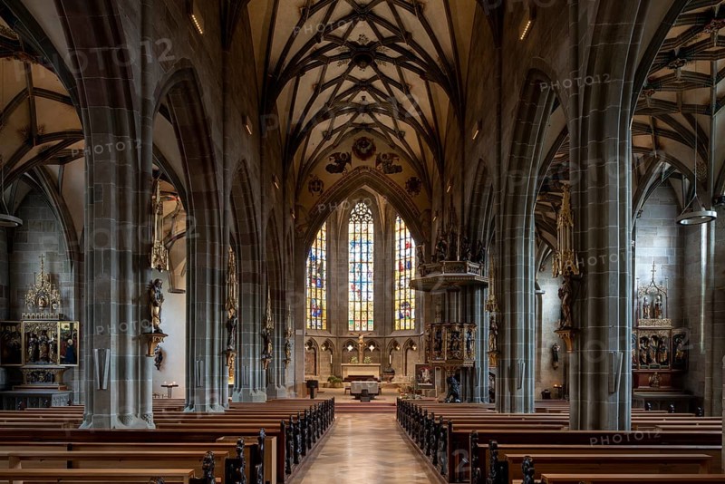 Rottweil, Heilig-Kreuz-Münster, Heilig Kreuz Minster, view to the east