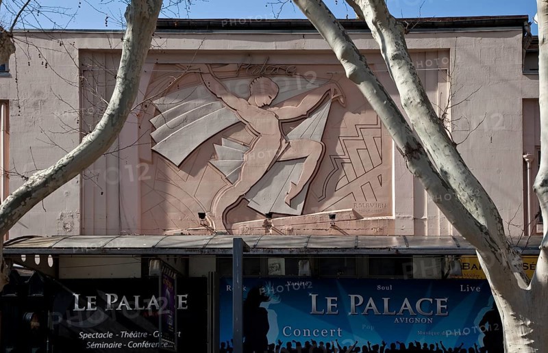Frankr Avignon event centre LE PALACE 59809 expressionist stucco relief 1928 by R Servien