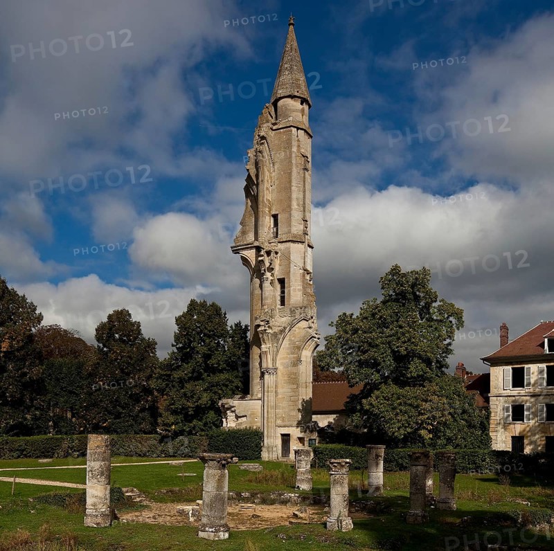 Cistercian abbey founded in 1228, stair tower of the northern transverse gable as the last remnant of the monastery church, St., Sankt, Saint