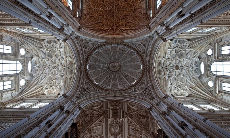Mezquita-Catedral de Córdoba, vault of the cathedral, architect: H. Ruiz, Juan de Ochoa, St., Saint, Saint
