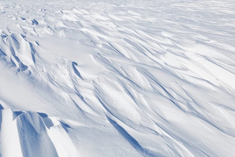 Nature, snow drift pattern on the Saint Lawrence River, Province of Quebec, Canada, North America
