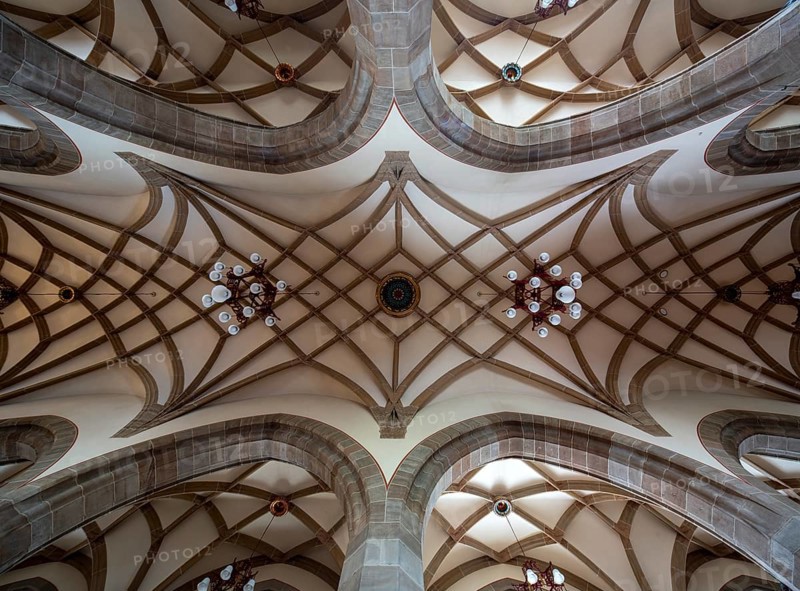 Balingen, town church (Church of Our Dear Lady), view into the vault