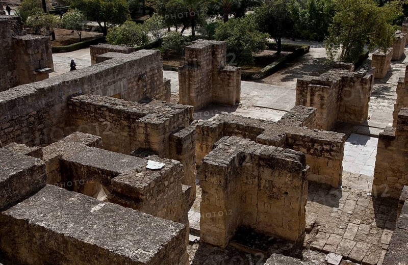Medina Azahara, ruins of the palace city. Palace complex private chambers. built in ca 945
