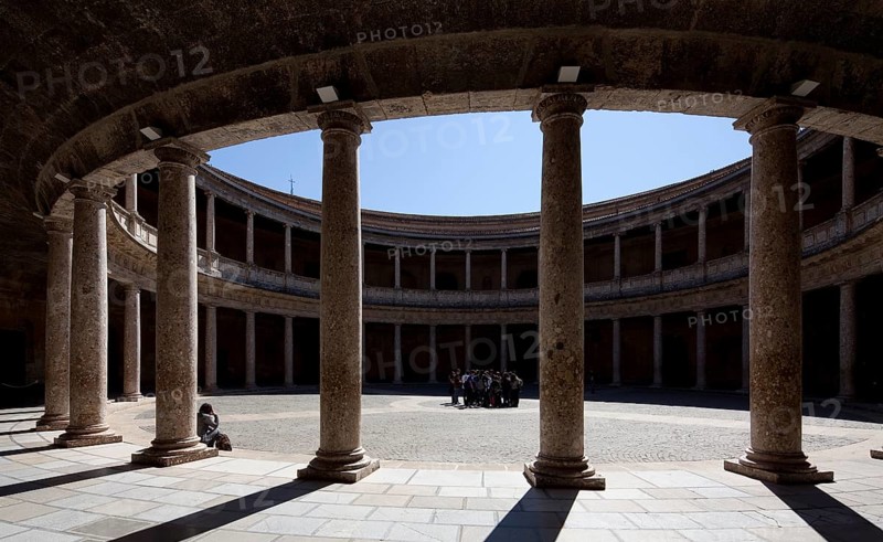 Palace of Charles V, begun in 1526, inner courtyard