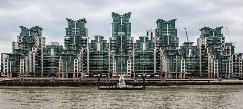 London, St George Wharf residential development. On the right bank of the Thames Architects Broadway Malian 2007-12