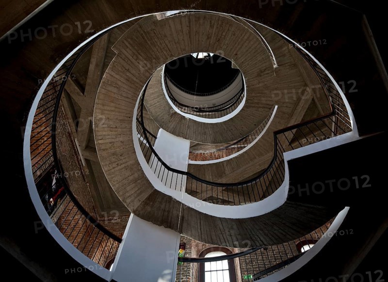 Bell tower inside upwards with Foucault pendulum, St., Sankt, Saint