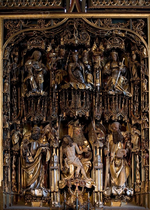 Italy S-Tyrol Niederlana b Meran Schnatterpeck altar 1503-10 Centre shrine. Schnatterpeck appears to have been the leading workshop owner in Merano between 1485 and 1510