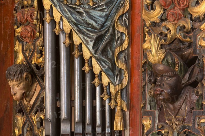 Creutzburg organ from 1735, St., Sankt, Saint