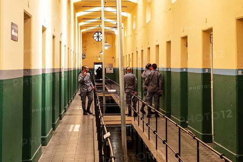 Wing with prisoners' cells in the former Presidio prison, Presidio Museum, Ushuaia, Argentina, South America