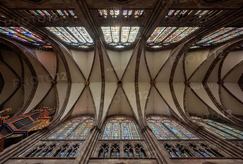 Strasbourg Cathedral, Cathédrale Notre-Dame de Strasbourg, vault of the central nave
