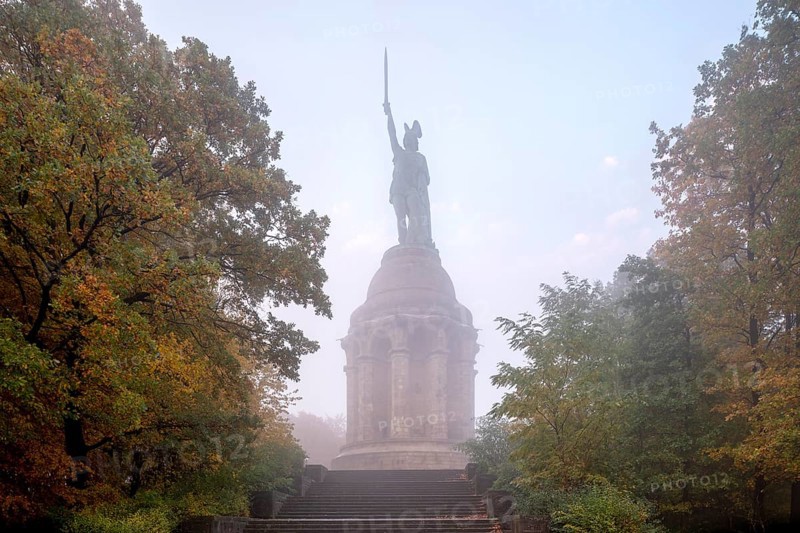 Detmold, Hermannsdenkmal, built 1838 - 1875 according to designs by Ernst von Bandel and inaugurated on 16 August 1875