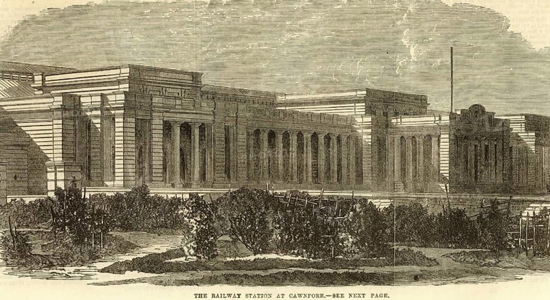 The railway station at Cawnpore, Kanpur, Uttar Pradesh, India, Asia