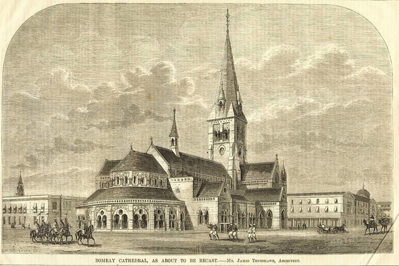 Bombay cathedral as about to be recast, 18th February 1865, Bombay now Mumbai, Maharashtra, India, Asia