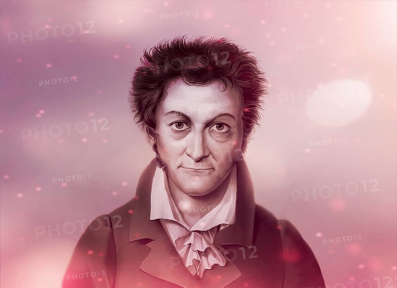 Ernst Theodor Amadeus Hoffmann, or E. T. A. Hoffmann, 1776 - 1822, German Romantic author of fantasy and horror, jurist, composer, music critic, and caricaturist, digitally edited