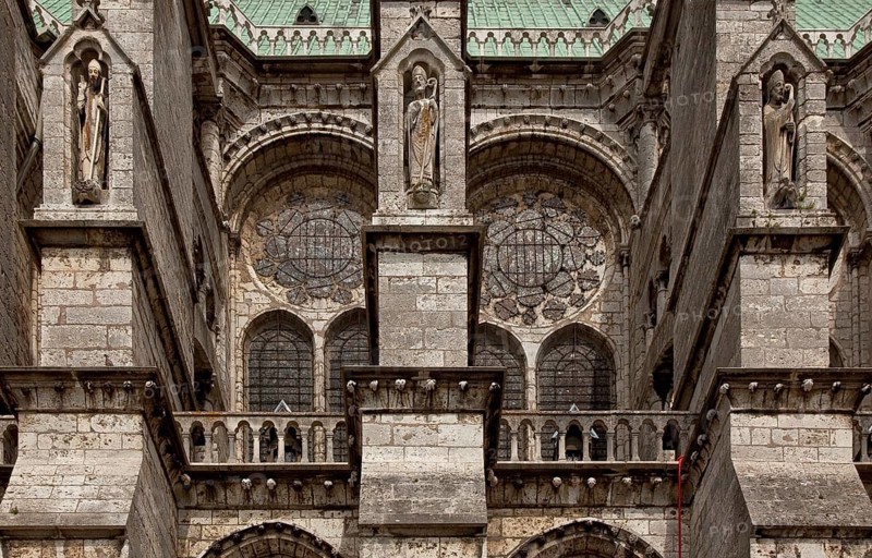 1195-1260 Main construction period, western nave bays, section of the south side, St., Sankt, Saint